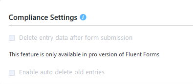 Activate these setting if you do not want to keep the submission entries. For Pro version only.