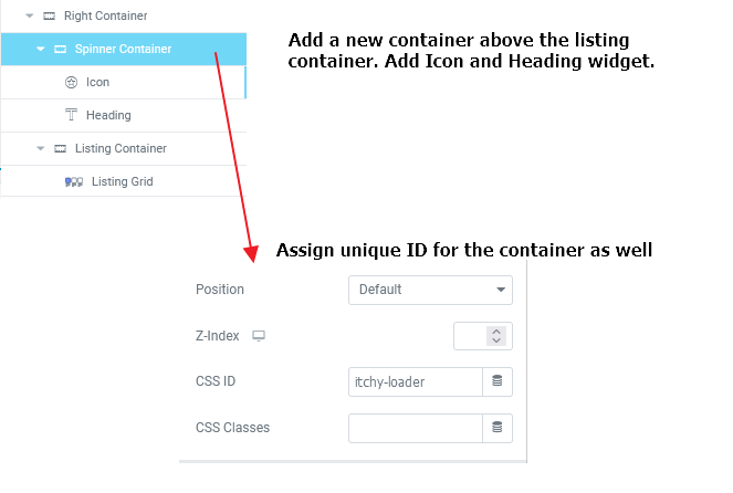 Assign unique ID for the custom div as well