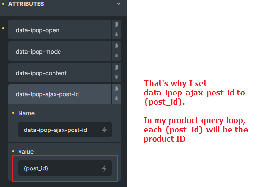 Another reason why we need data-ipop-ajax-post-id