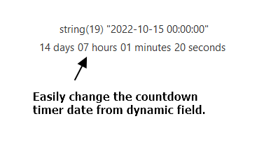 Now my countdown timer reading from option page even if it's not possible to do in Bricks builder mode.